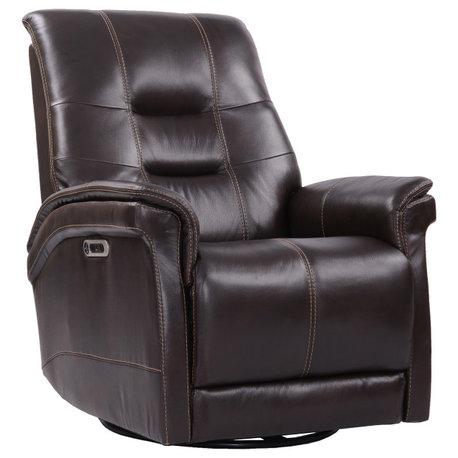 Parker Living Carnegie Power Cordless Swivel Glider Recliner, Verona Coffee