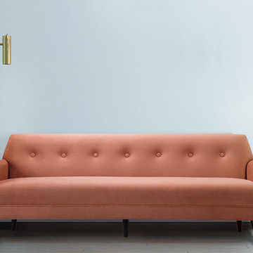 Valencia Tight Back Sofa, Orange