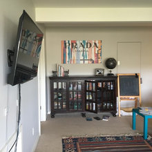 downstairs