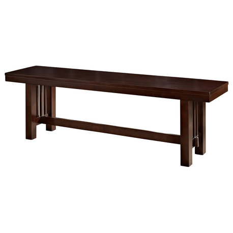 Wood Dining Bench, Cappuccino