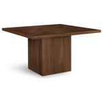 Meridian Furniture - Belinda Solid Wood Dining Table, Brown, 54" W X 54" D, 1 Table - Give your dining room or eat-in kitchen a casual vibe with this Belinda dining table. A solid wood base and resilient construction offers impeccable durability and remarkable beauty. The square top rests on the fluted base, providing oodles of elbow room for family and friends to get comfortable while they nosh on their meal. The chair's made from wood and wood products for resilience, and its neutral Brown finish lets it mesh well with the dining chairs or stools of your choice.