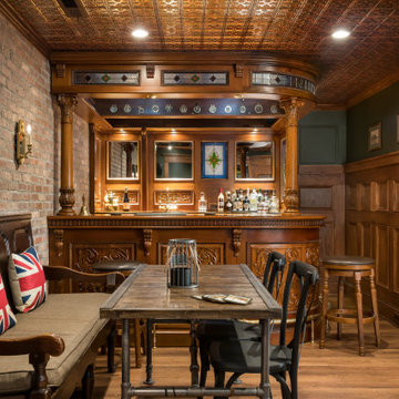 Milton Enchanting English Pub Basement Remodel