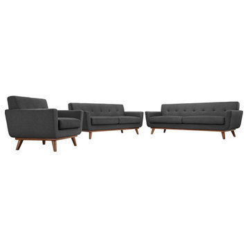 Giselle Gray Sofa Loveseat And Armchair 3-Piece Set