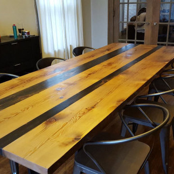 Modern Reclaimed Heart Pine Table