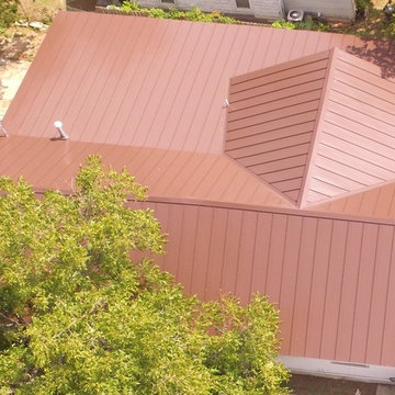 Copper Brown-Standing Seam Mechanical (AKA Double) Lock Metal Roof