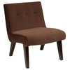 Curves Valencia Accent Chair, Chocolate Velvet