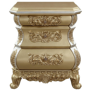 Acme Seville nightstands, Gold Finish