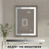 ExBrite Anti-fog LED Bathroom Mirror with Border, 24" X 32"\Silver