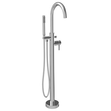 Milan Freestanding Faucet Round Spoutwith Polished Chrome Finish