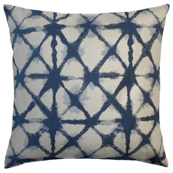 The Pillow Collection Blue Pryor Throw Pillow Cover, 22"x22"