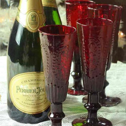 Ruby's Toast Champagne Flutes - Bar Glasses