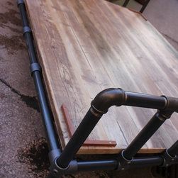 Justin Dark Steel Pipe & Industrial Scaffolding Fittings Kingsize Bed Frame - Headboards