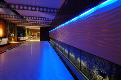 Design ideas for a modern pool in London.