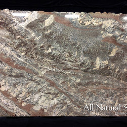 All Natural Stone - Netuno Bordeaux Granite Slab - Kitchen Countertops