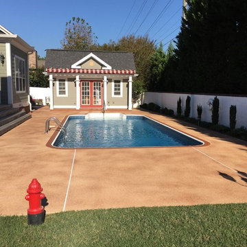Chicory Pool Decks with Coronado Border