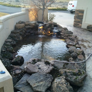 Filling the Small Koi Pond in Limited Space