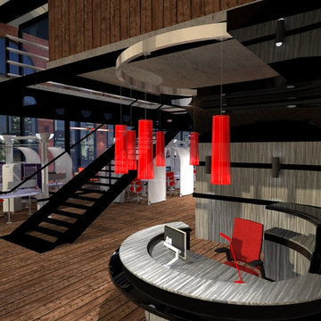 MULTIMEDIA OFFICE_Reception Desk & Office View