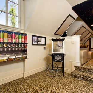 Elegant home theater photo in New Orleans