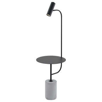 Floor Lamp, Matte Black, 17"x51"