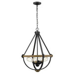 Millennium Lighting - Millennium Lighting 2394-MB/WT Ellijay - Four Light Pendant - Pendants serve as both an excellent source of illumination and an eye-catching decorative fixture.Ellijay Four Light Pendant Matte Black/Wood Tone *UL Approved: YES *Energy Star Qualified: n/a *ADA Certified: n/a *Number of Lights: Lamp: 4-*Wattage:60w A bulb(s) *Bulb Included:No *Bulb Type:A *Finish Type:Matte Black/Wood Tone
