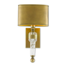 Currey and Company 5000-0177 One Light Wall Sconce, Brass Finish
