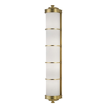 Hudson Valley Albany 4-LT Wall Sconce 3833-AGB - Aged Brass