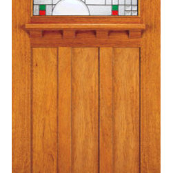 Craftsman Single Exterior Doors, Glass Design - Front Doors