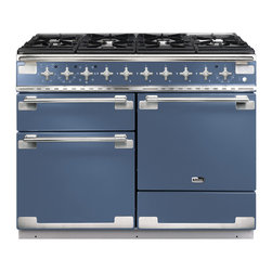 Falcon Elise 110 Dual Fuel in Stone Blue with brushed nickel trim - Cooktops