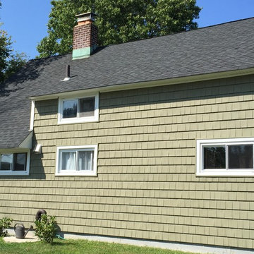 Levittown Siding - Arbor Green Shakes and Dutch Lap