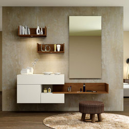 Dressing Table with Custom Storage in Light Grey & Lincon by Inspired Elements - Dressing Tables