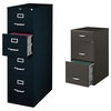 2 Piece Value Pack 4 and 3 Drawer File Cabinet in Black and Charcoal