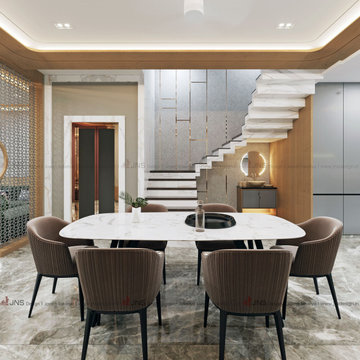 Luxury Meets Comfort in Dining Area Design by JNS Design