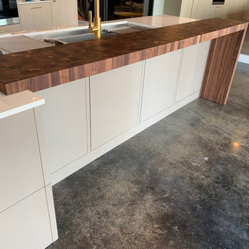 Houston, TX - Transitional - Walnut Half Pastore Butcher Block Table