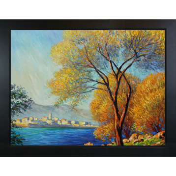 La Pastiche Antibes, View of Salis with Frame, 40.75 x 52.75