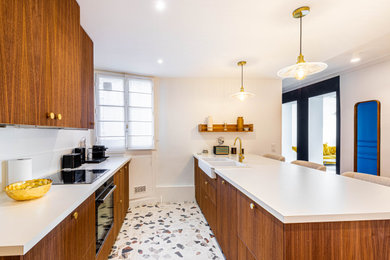 Inspiration pour une cuisine design.