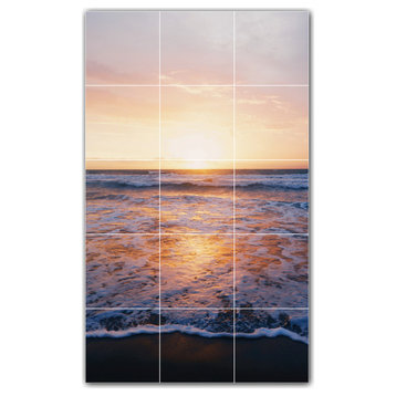 Sunset Ceramic Tile Wall Mural HZ500985-35S. 12.75" x 21.25"