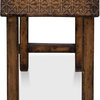 Honeycomb & Cross Console Table - Brown