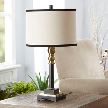 The Monroe Table Lamp With Shade, Black