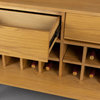 Herringbone Patterned Acacia Cabinet | Dutchbone Class, Brown