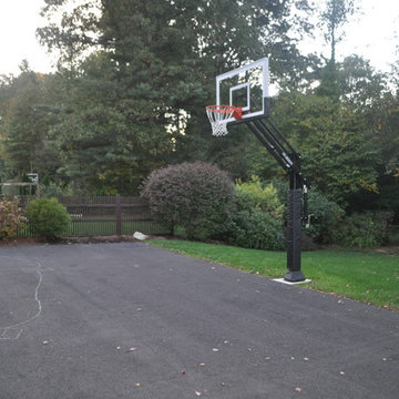 Ryan C's Pro Dunk Gold Basketball System on a 45x30 in Salem, NH