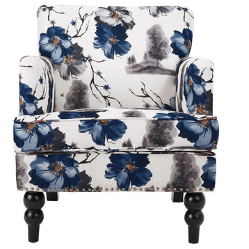 GDF Studio Manon Floral Print Fabric Club Chair