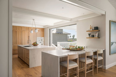 Inspiration for a coastal kitchen remodel in Other