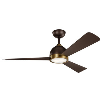 Kichler Incus 56 inch LED Ceiling Fan, Satin Natural Bronze