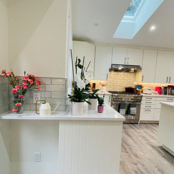Busy Cooks Maximize Kitchen Function, Display, Light, Storage & Forest Views