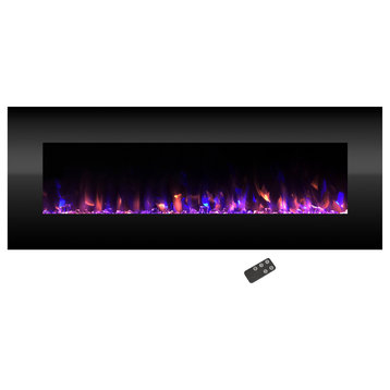 54-Inch Wall-Mount Electric Fireplace