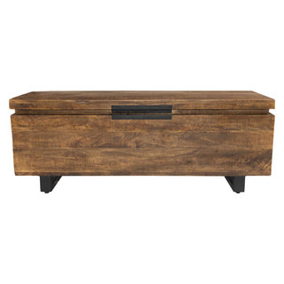 Rhino Full Grain Leather Coffee Table Trunk