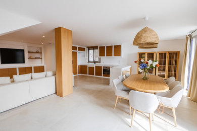 Idée de décoration pour une salle à manger champêtre.