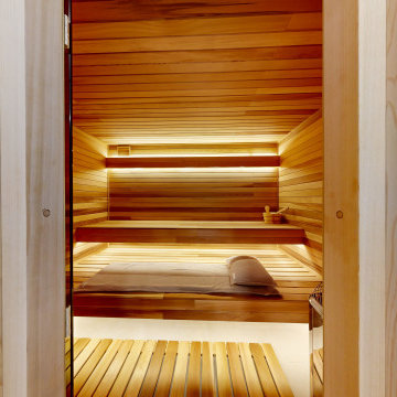 Wine Cellar to Cedar Sauna Suite — McLean, VA