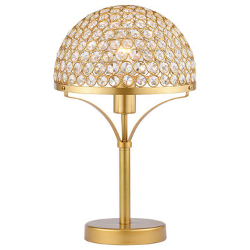 6001/1TL Gizella 9.5" 1-Light Indoor Matte Gold Finish Table Lamp