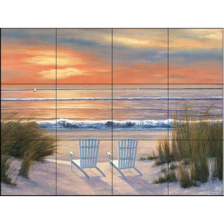 Tile Mural, Paradise Sunset by Diane Romanello